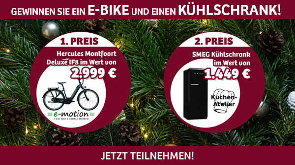 Jetzt E-Bike oder Kühlschrank gewinnen!